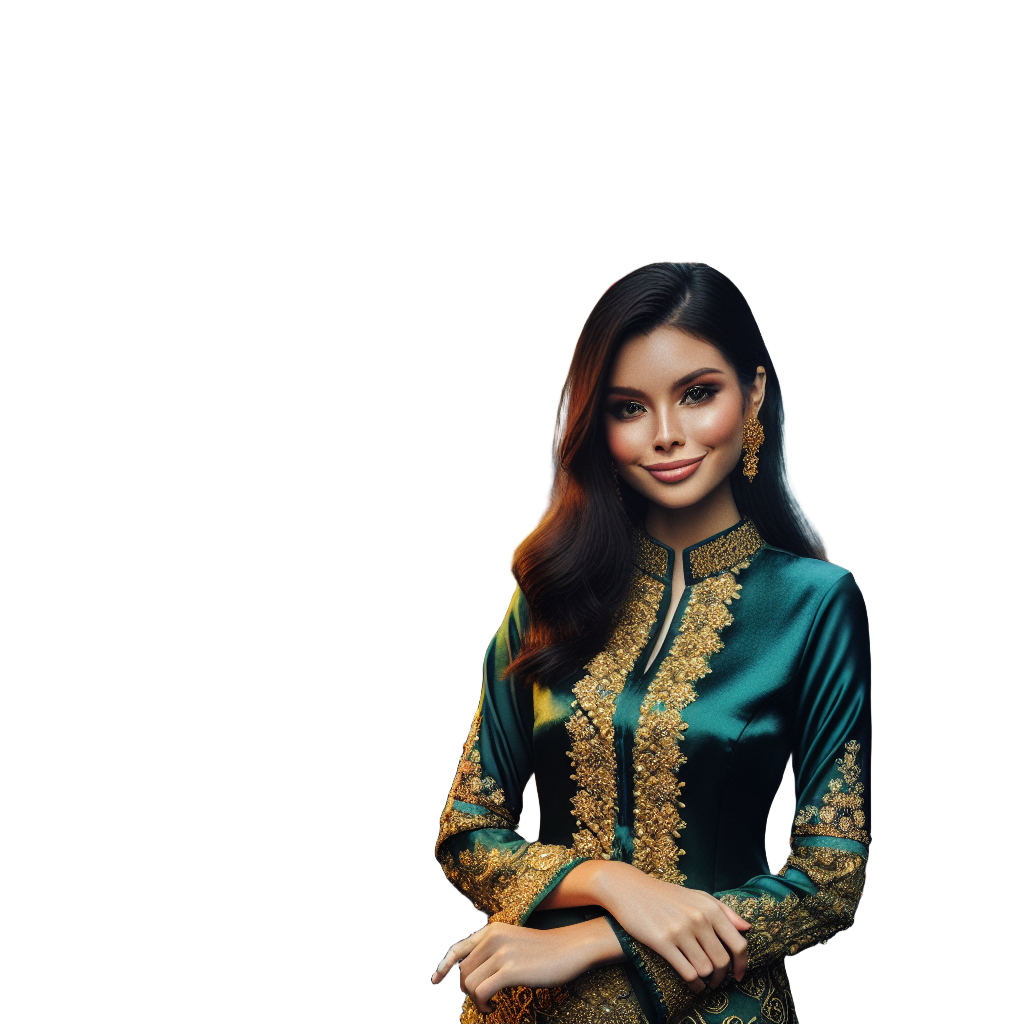 Person with background removed on white